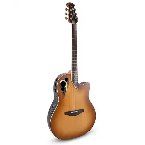 OVATION CDX40-PB-G Celebrity Elite Deluxe Deep Cut Roundback Электро-акустическая гитара - персиковый градиент.