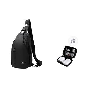 SEPTWOLVES Кожаная наплечная сумка через плечо поясная сумка слинг-барсетка мужская черная, Black (Comes with Earphone Case)