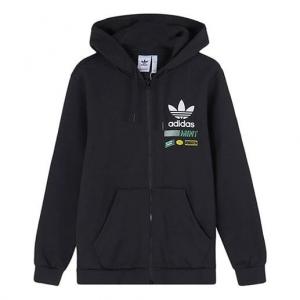 Куртка New adidas originals 2019 Men Sports Jacket Black Graphic Track Top Gym, черный