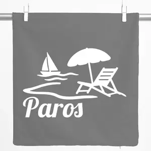 Декоративная наволочка Huuraa с мотивом острова Парос, Греция, подарок, 40x40 см, стальной серый хлопок, украшение для Пароса Hellweg Druckerei