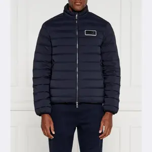 Пуховик стандартного кроя Ea7, синий