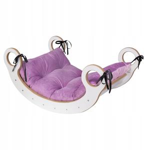 Монтессори-качалка, балансировочная доска, Розовая подушка, СЕРТИФИКАТ, 74 см Gugi