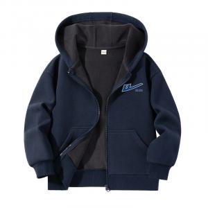 Толстовка с капюшоном утепленная Unisex WARRIOR, темно-синий/серебро trim синий logo k