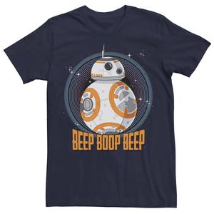 Мужская футболка с круглым дизайном BB-8 Beep Quote Star Wars