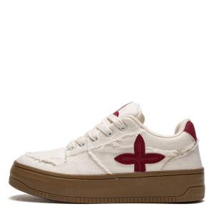 Far waves Абразивостойкие поддерживающие низкие скейтерские кроссовки мужские бежево-красные, цвет Beige Red