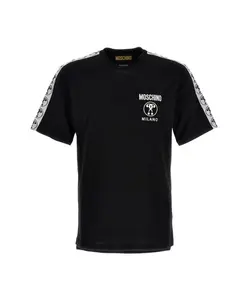 Черная дизайнерская футболка zpj0708 2041 Moschino, черный