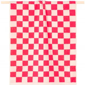Пляжное полотенце PAD «Шахматы» (1 шт.), Производство Европа, розовый
