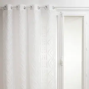 Штора Сама - жаккардовый узор - белый 140х240 см - Atmosphera créateur d'interieur ATMOSPHERA CREATEUR D’INTERIEUR