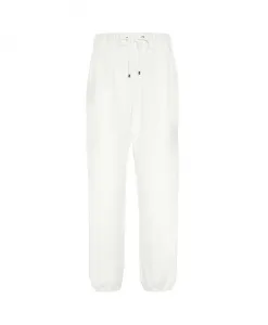 Спортивные брюки с эластичными манжетами на щиколотках Max Mara, белый