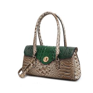 Элегантная женская сумка через плечо Liviana с тиснением под крокодила MKF Collection By Mia K., зеленый