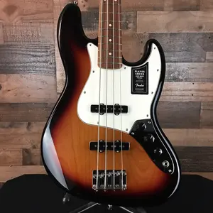 Fender Player Jazz Bass в цвете 3-Tone Sunburst с грифом из Pau Ferro, 047