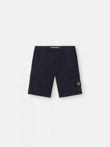Шорты-бермуды классического кроя-карго Stone Island L100L08 STRETCH COTTON TELA 'PARACADUTE', Navy Blue