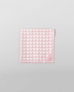 Платок из принтованного шелкового твила 55x55 Prada, розовый