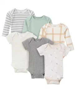 Baby Neutral 6-Pack Onesies Bodysuits Gerber, серый