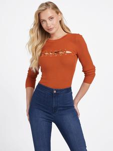 Свитер со шнуровкой Sheena Guess Factory, цвет ginger spice