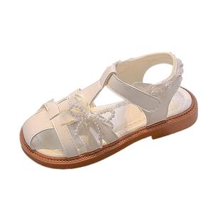 Детские сандалии с низким верхом, нескользящие, износостойкие, дышащие NEZHACHAOHAI, бежевый