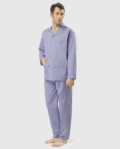 Мужская длинная пижама из светло-голубой ткани El Búho Nocturno