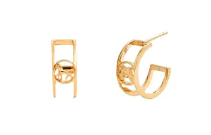 COACH Медные серьги женские Gold