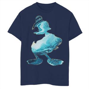 Мужская футболка Disney Donald Duck Paint Pour Portrait Licensed Character