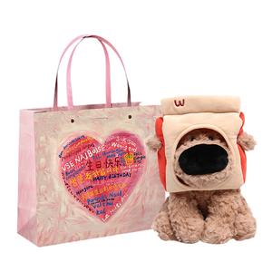 Плюшевая игрушка французский бульдог с большим носом и шнурком, высота 25 см Abay