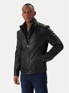 Кожаная куртка regular fit Ms Franklin 531012 21265 Milestone, черный