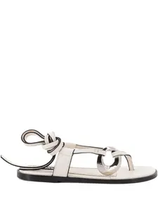 Кожаные босоножки без каблука Alohas, белый
