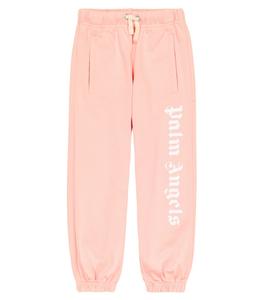 Хлопковые спортивные штаны с логотипом Palm Angels, розовый