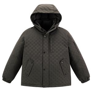 Пуховик с капюшоном мужской PEACEBIRD MEN, coffee коричневый, batch 1