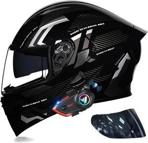 Шлем BYGMWEP с двумя козырьками, черный