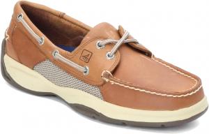Женские водонепроницаемые и дышащие тапочки Sperry Authentic Original Float Cozy - противоскользящие, изготовлены полностью из материала EVA, с резиновой подошвой, текстурированной стелькой и подкладкой из искусственного меха, Cognac