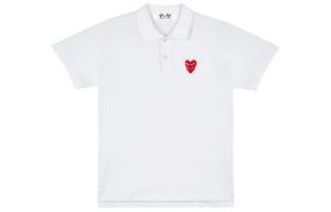Comme Des Garcons Play Stacked Heart Polo CDG Play, белый