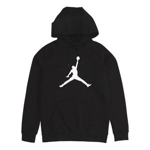 Толстовка Air Jordan Large logo Printing Fleece Lined Pullover Black, черный