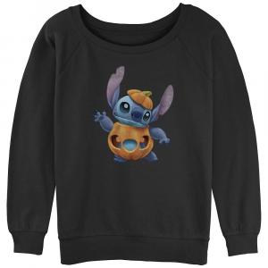 Пуловер с графическим рисунком для детей Disney's Lilo & Stitch Pumpkin Stitch, черный
