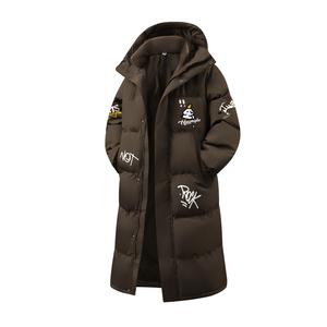 Пуховик Unisex с капюшоном утепленный стеганый HUANQIU, coffee