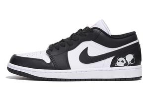 Jordan Баскетбольные кроссовки Air 1 с износостойким покрытием, низкие, винтажные, унисекс, черные, белые