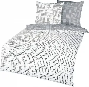 Комплект постельного белья Linon Renforcé, 2 предмета, цвет Password Graphite Grey White Dots, размер: 155x220 см Kaeppel