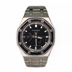 Часы Casio G-Shock Analog-Digital 2100 Series, арт. GA-2100SKE-7A, серебро/черный