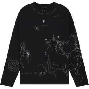 Свитшот с принтом WE11DONE, черный