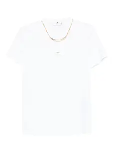 Футболка с цепочками Elisabetta Franchi, белый