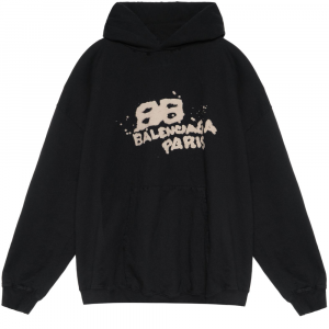 Свитшот свободного кроя мужской Balenciaga, черный