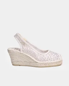 Женские эспадрильи на танкетке из ткани на резинке Toni Pons, цвет Crudo