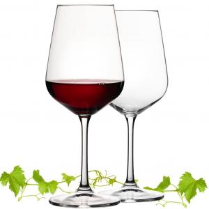 Бокалы IMPERIAL Bordeaux, 450 мл, набор из 2 бокалов для красного вина "Барселона" из хрустального стекла, можно мыть в посудомоечной машине IMPERIAL glass, прозрачный