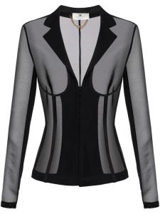 Тюлевая куртка Elisabetta Franchi, черный