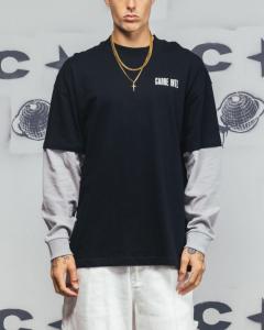 Мужская футболка с длинными рукавами Rear Vision, черная, размер Large CARRE, Black/white