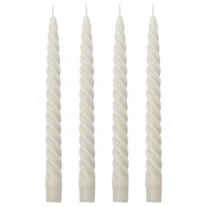 Свеча «Корона», плетеная/белая, 25 см, CONTORTATALL IKEA