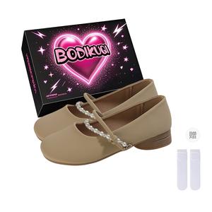 Туфли Мэри Джейн женские Boldi Kuki, Ecru (Exclusive Box+Socks)