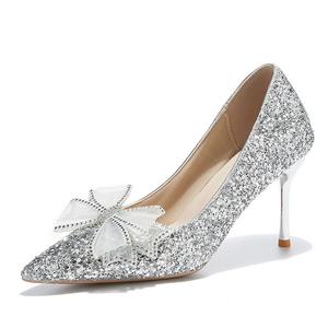 Женские туфли на высоком каблуке TAOLEI, серебро