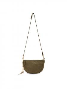 Сумка через плечо Velvet Wild из кожи, 28 см, цвета хаки FREDs BRUDER