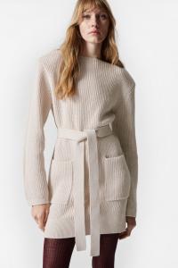 Шерстяное мини-платье с поясом & Other Stories, бежевый