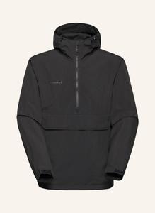 Ветровка походная анорак с капюшоном Mammut, черный